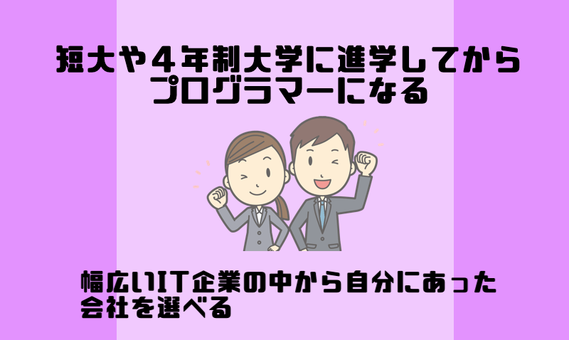 高校生がプログラマーになるための道しるべ 専門 大卒であれば選択肢も広がる マー坊プロジェクト